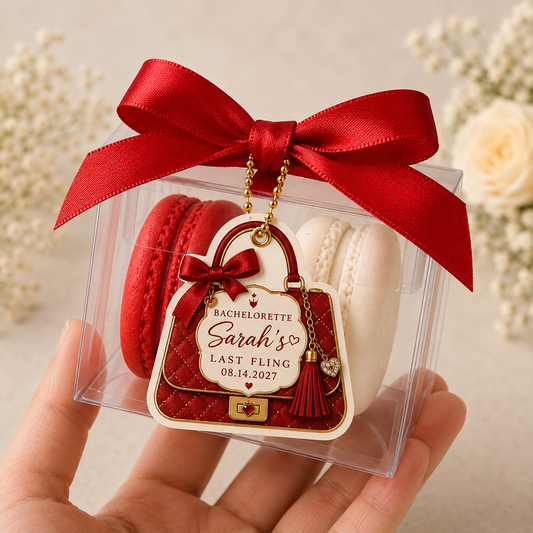 Last Fling Luxe French Macaron Favors | 2 Macaron Favor