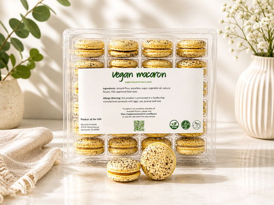 All Natural Tiramisu Caramel Vegan Macarons (Wholesale 24 or 48 Pack)